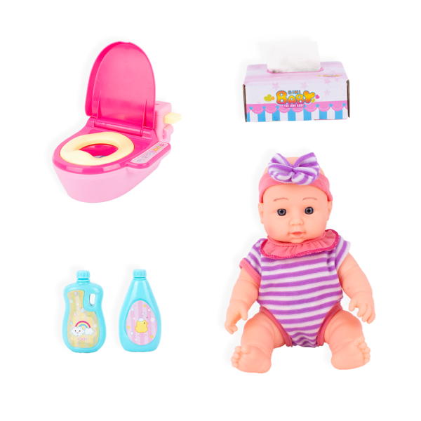 MUÑECO BEBE CON BAÑO CAJA GIMI BABY