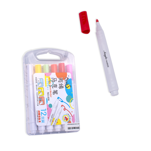 ESTUCHE MARCADO ACRLICO 12PCS
