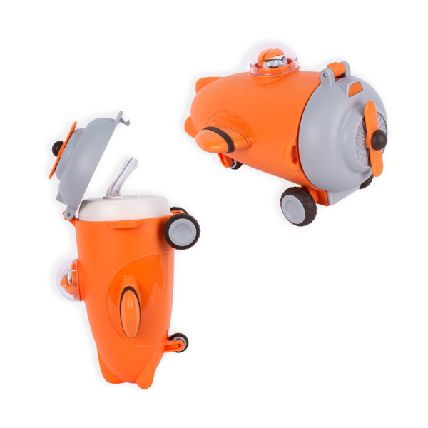TERMO 550ML PLASTICO AVION CON COLGADERA CAJA - Imagen 4