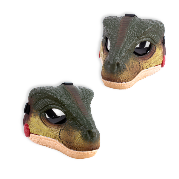 MASCARA CABEZA DINOSAURIO PILAS SONIDO CAJA DINOSA
