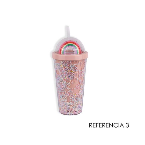 VASO PITILLO PLASTICO ARCOIRIS - Imagen 3