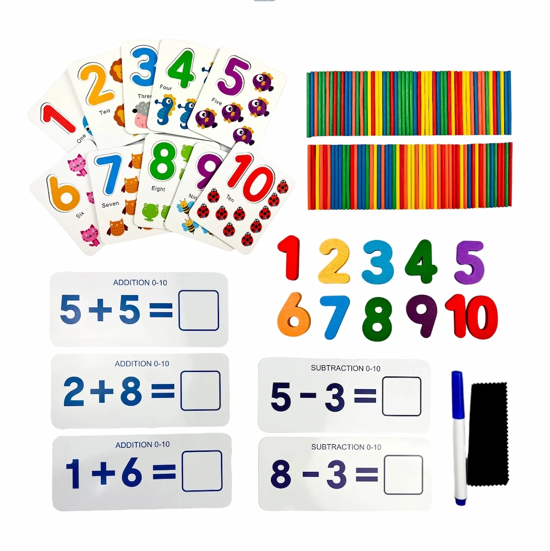 JUEGO DIDACTICO MADERA NUMEROS SUMA Y RESTA - Image 2